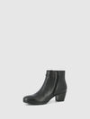 Black Zip Up Ankle Boots